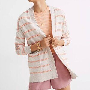 Madewell striped open front Cardigan